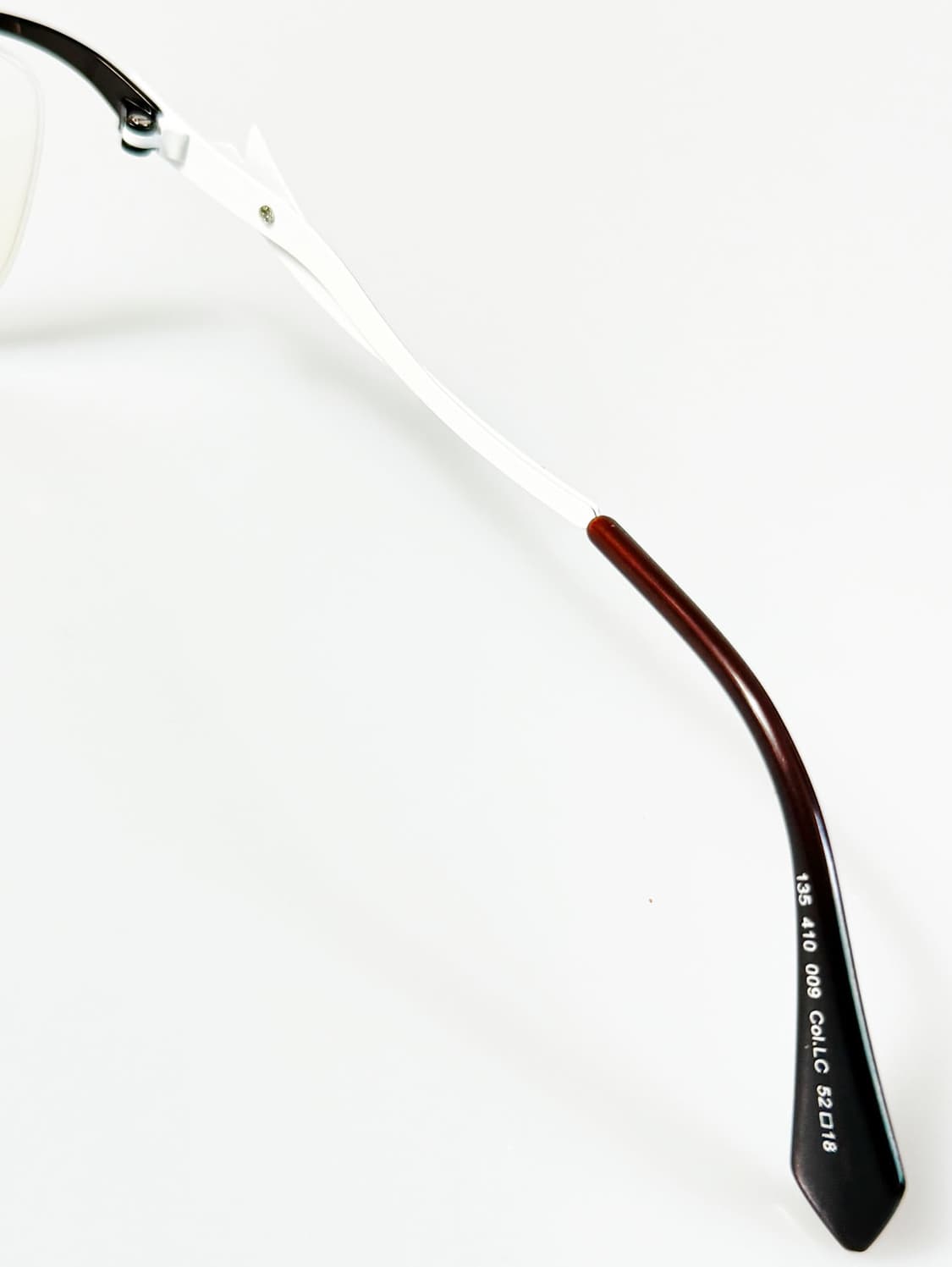 프랑스제 CHEZ COLLETE 스퀘어 반무테 빈티지 안경 상품이미지7