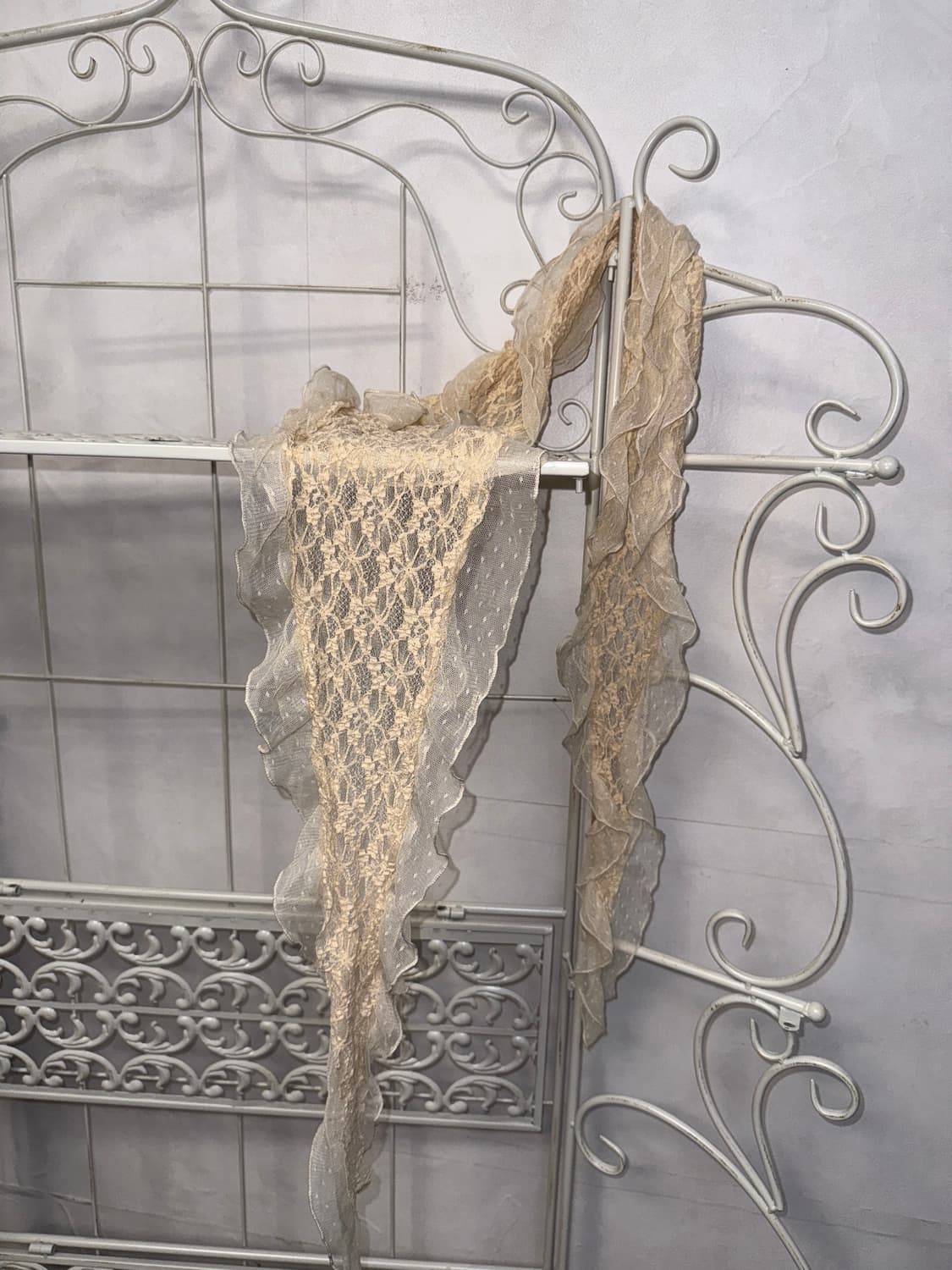 Ivory floral lace dot scarf 상품이미지2