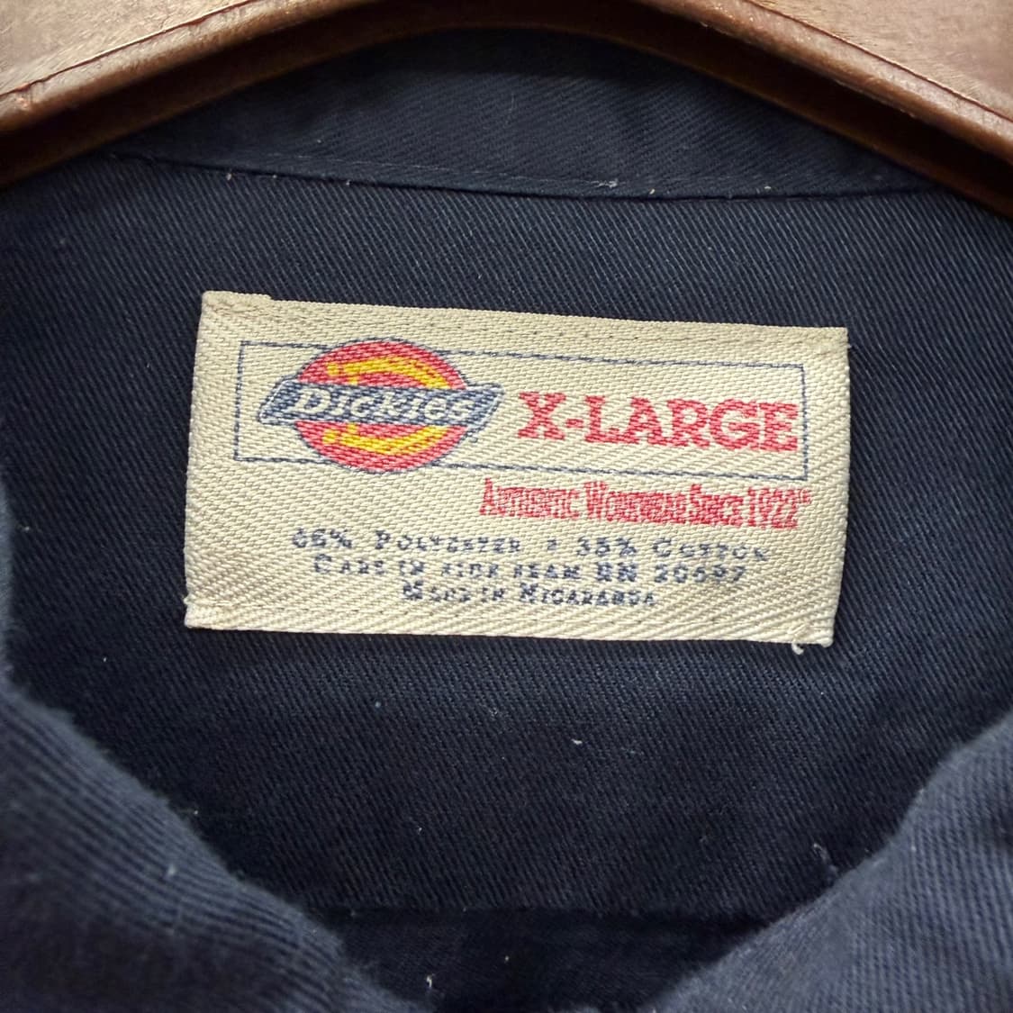 디키즈 워크셔츠 투포켓 스티치라인 디테일 네이비 상품이미지6