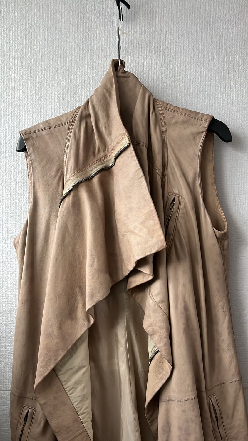 릭오웬스 하이넥 가죽 베스트 상품이미지3