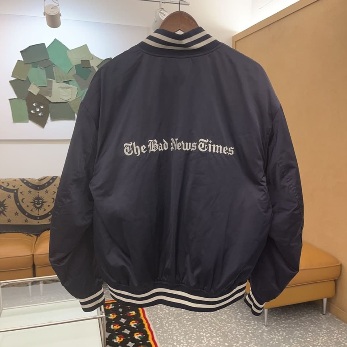 비바스튜디오 올드스쿨 스트릿힙합 스타디움 바시티자켓 L C07884 상품이미지4