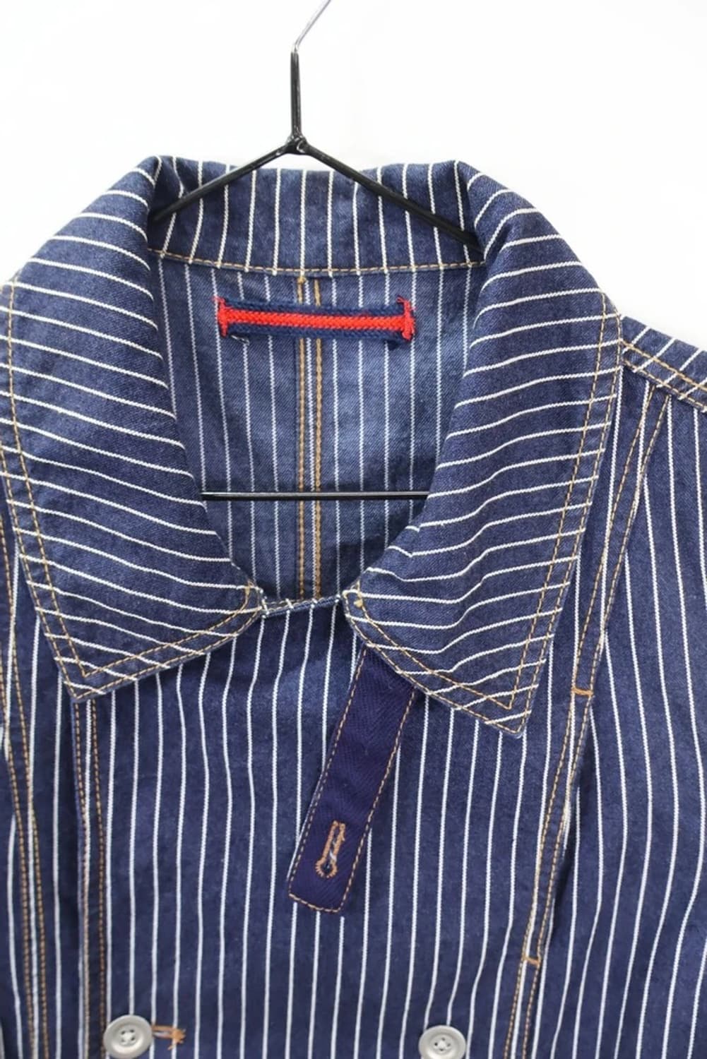 히코리 스트라이프 코튼 데님 더블 브레스티드 자켓 상품이미지5