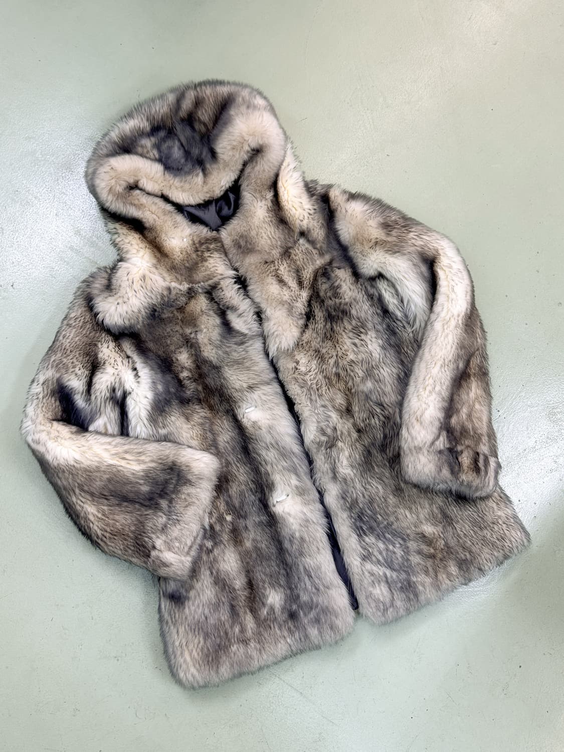 글리시네 키노시타 램스킨 후드 퍼 자켓 상품이미지4