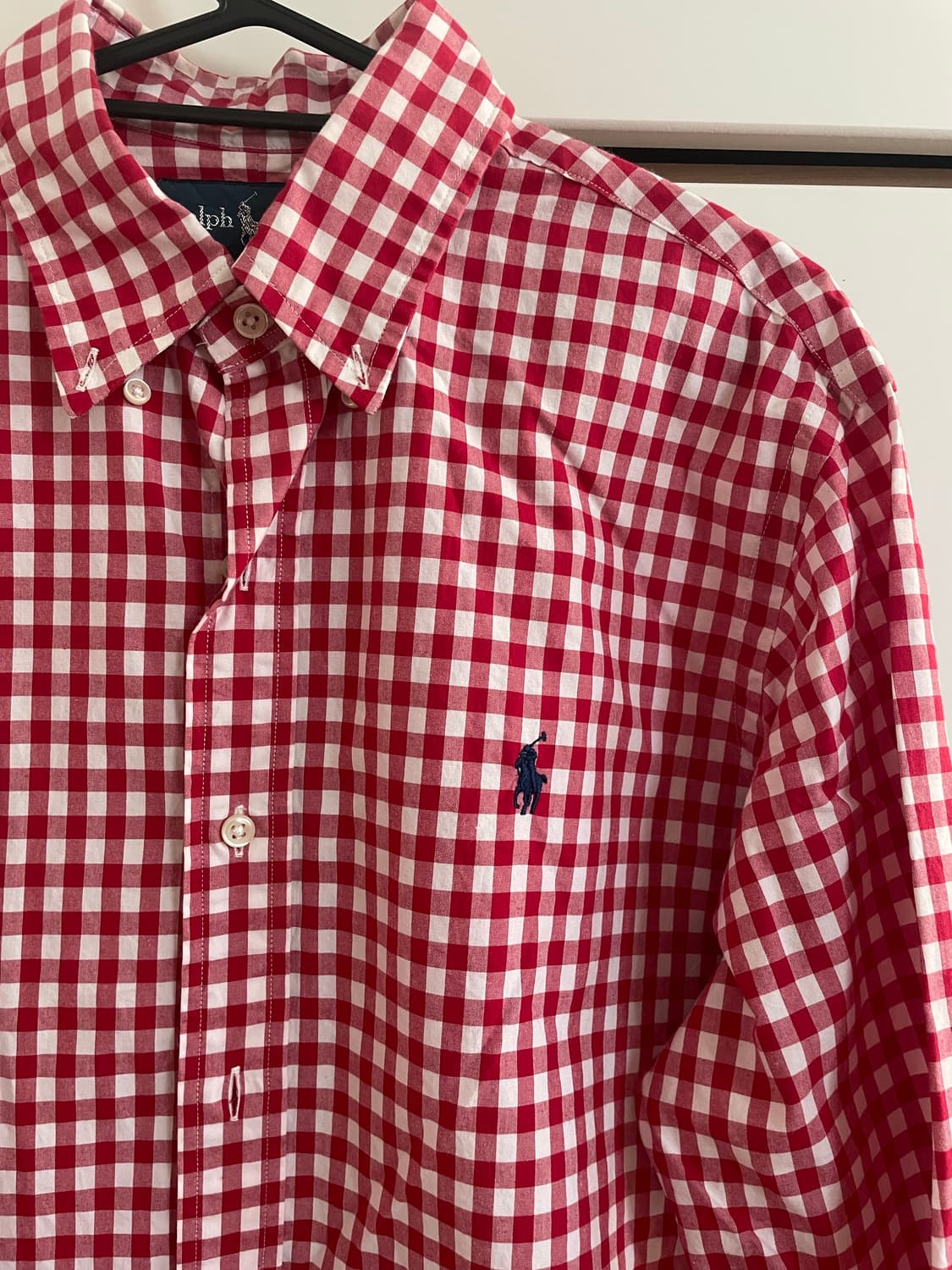 폴로 랄프로렌 깅엄체크 남방 M 상품이미지1