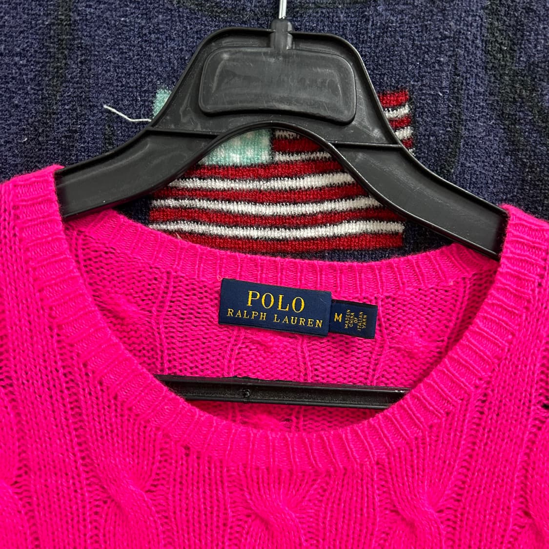 폴로 형광 핑크 니트[415] 상품이미지5