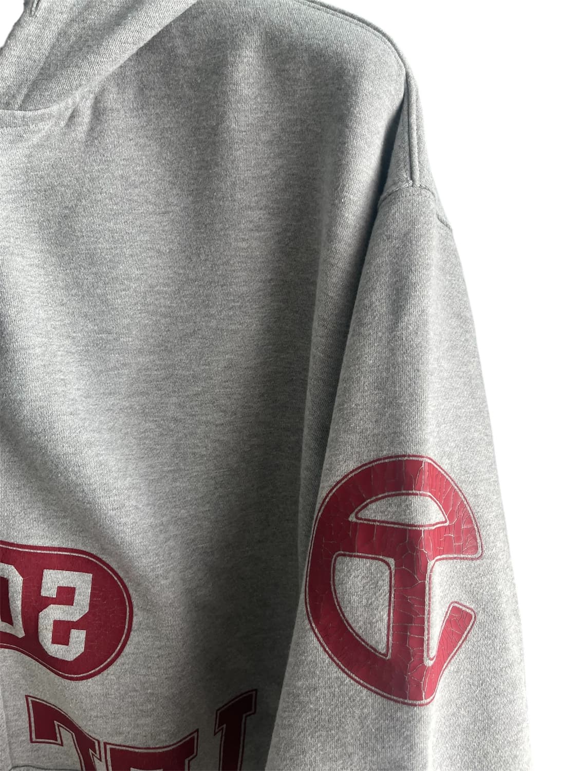 [XL/2XL] 텔파 빈티지 크랙로고 후드집업 그레이 상품이미지2