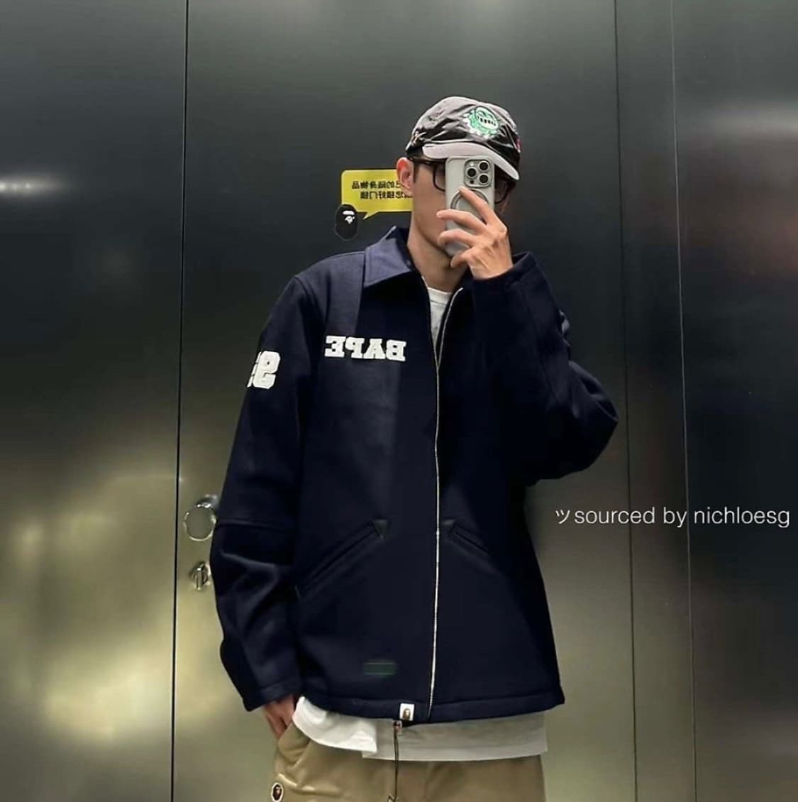 BAPE 93AW Melton Zip Jacket 베이프 멜톤 울 자켓  상품이미지4