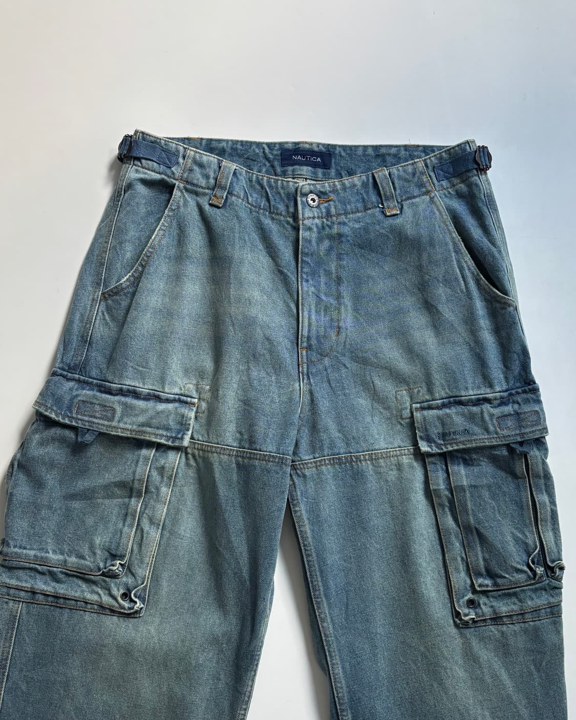 NAUTICA 노티카 와이드 카고포켓 데님 팬츠 상품이미지4