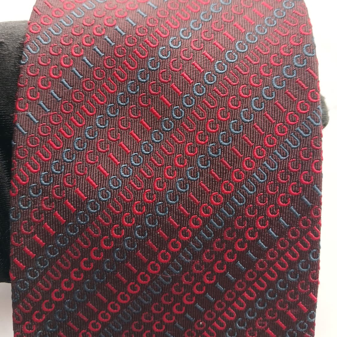 구찌 실크 버건디 이니셜 패턴 넥타이 8.5cm A+등급 A18581
 상품이미지6