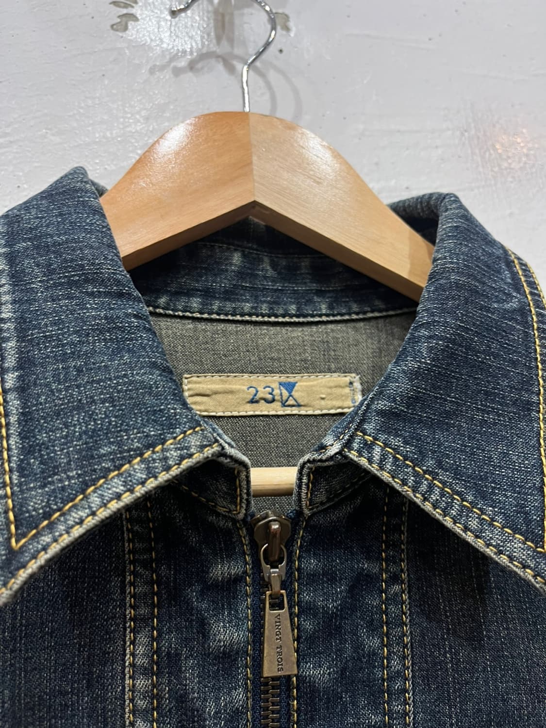 23 JPN 집업 데님 자켓 우먼즈 상품이미지4