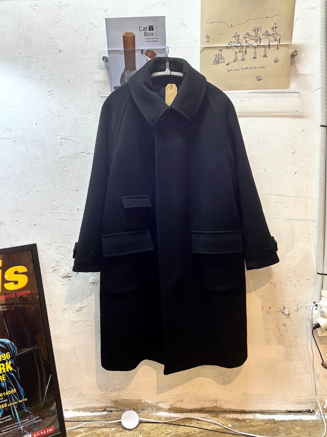 미니멀프로젝트 울 발마칸 트래블러 코트 블랙 상품이미지1