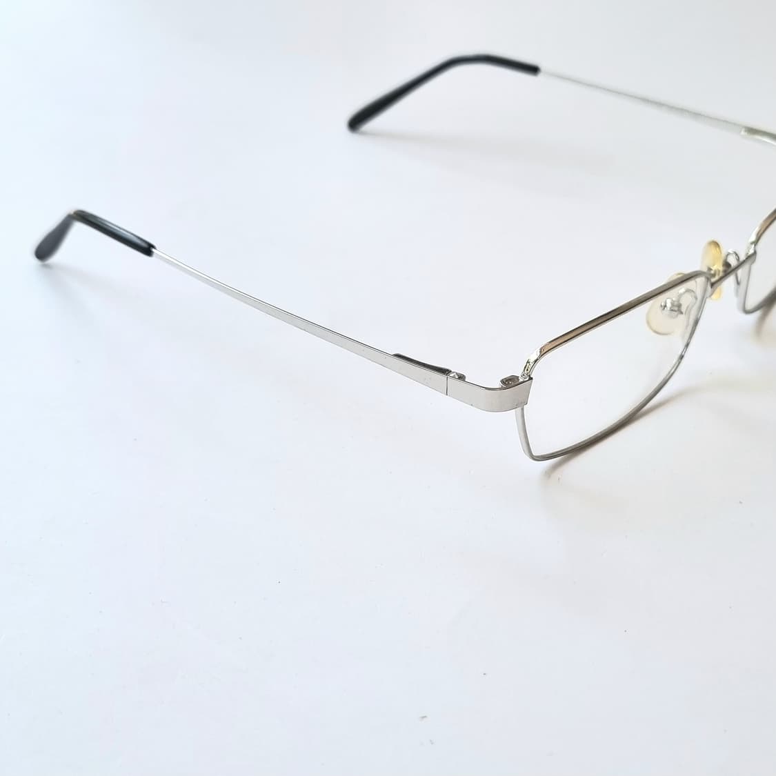 데드스탁 Y2K 오피스 사이렌 무드 실버 스퀘어 안경테 1721 상품이미지7