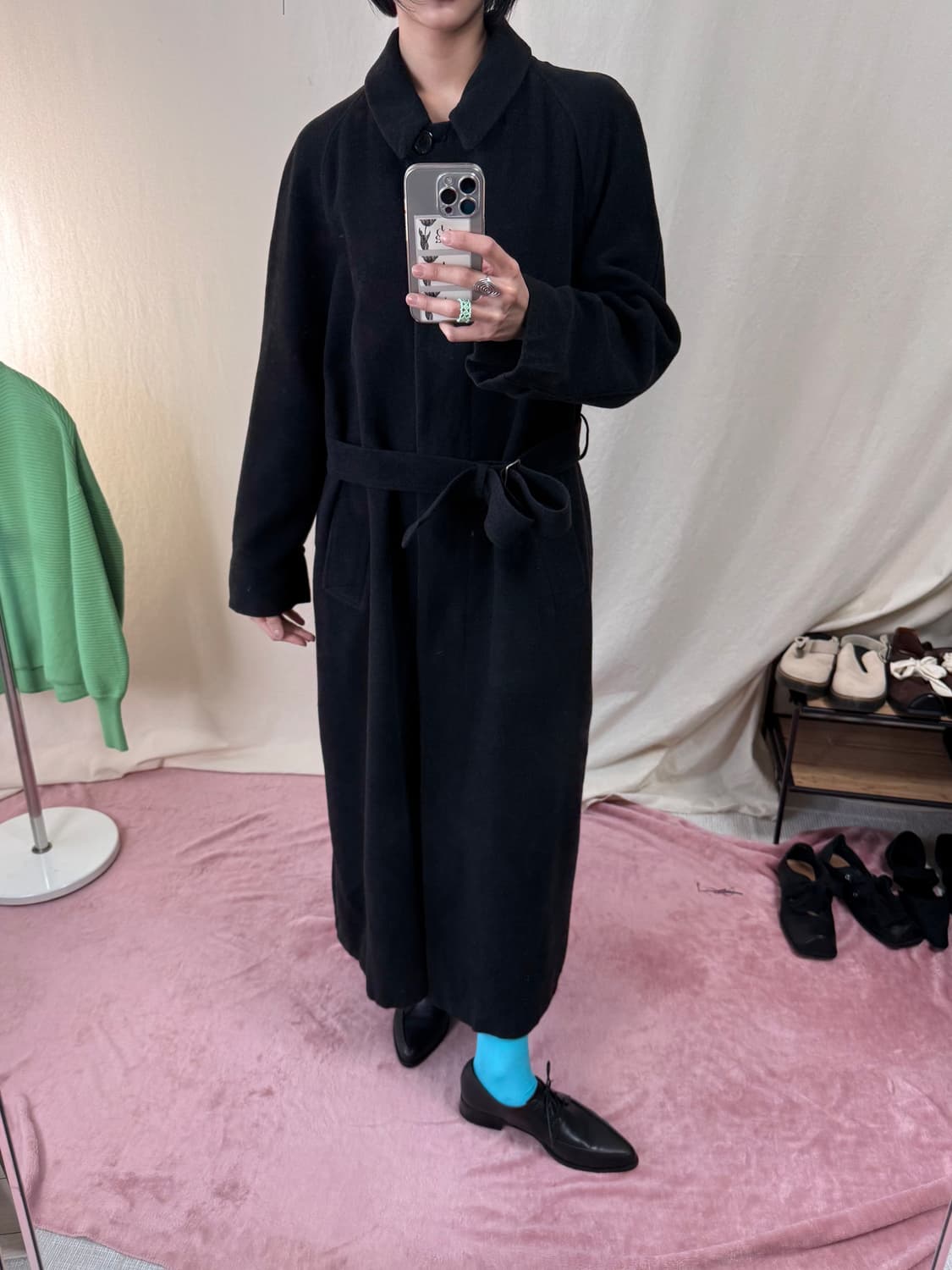 Allegri 퓨어 울 래글런 롱 코트 (벨트 포함) 상품이미지4