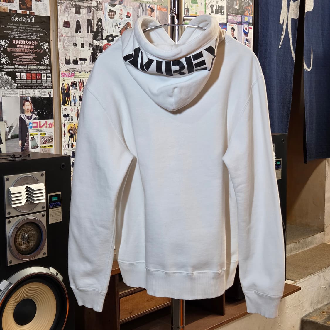 아비렉스 JPN 화이트 빅 로고 후드티 상품이미지6