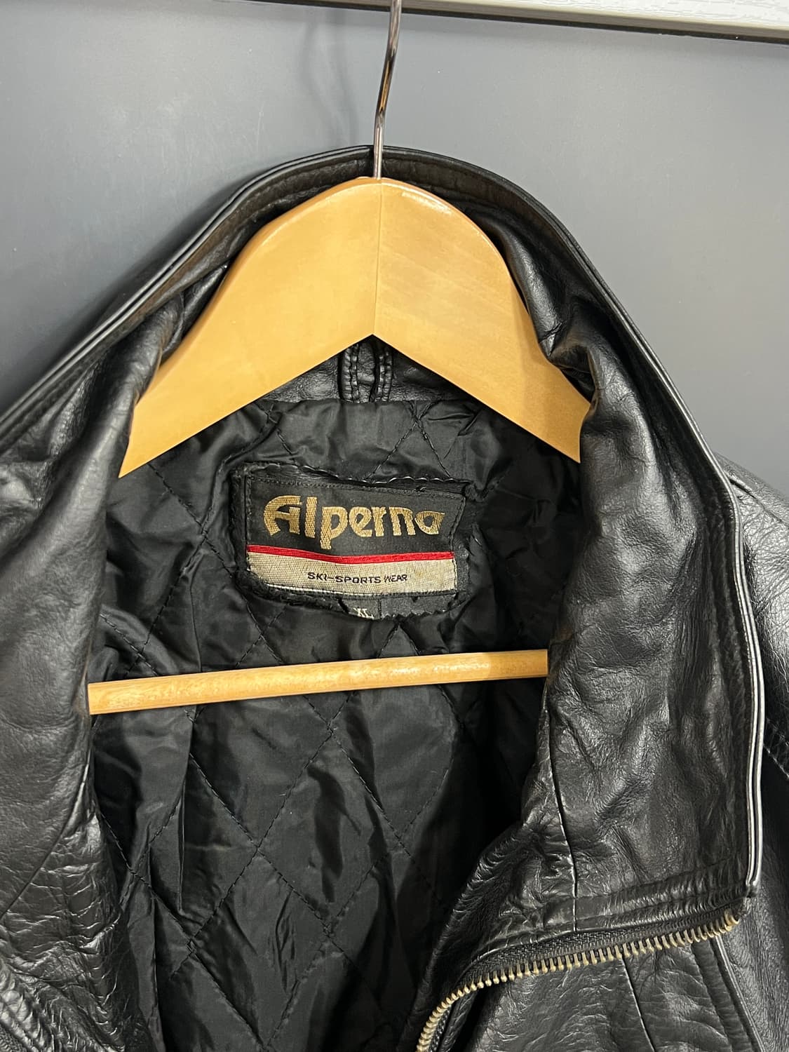 90s' AIperna Vintage 빈티지 램스킨 양가죽 레더 자켓 상품이미지4