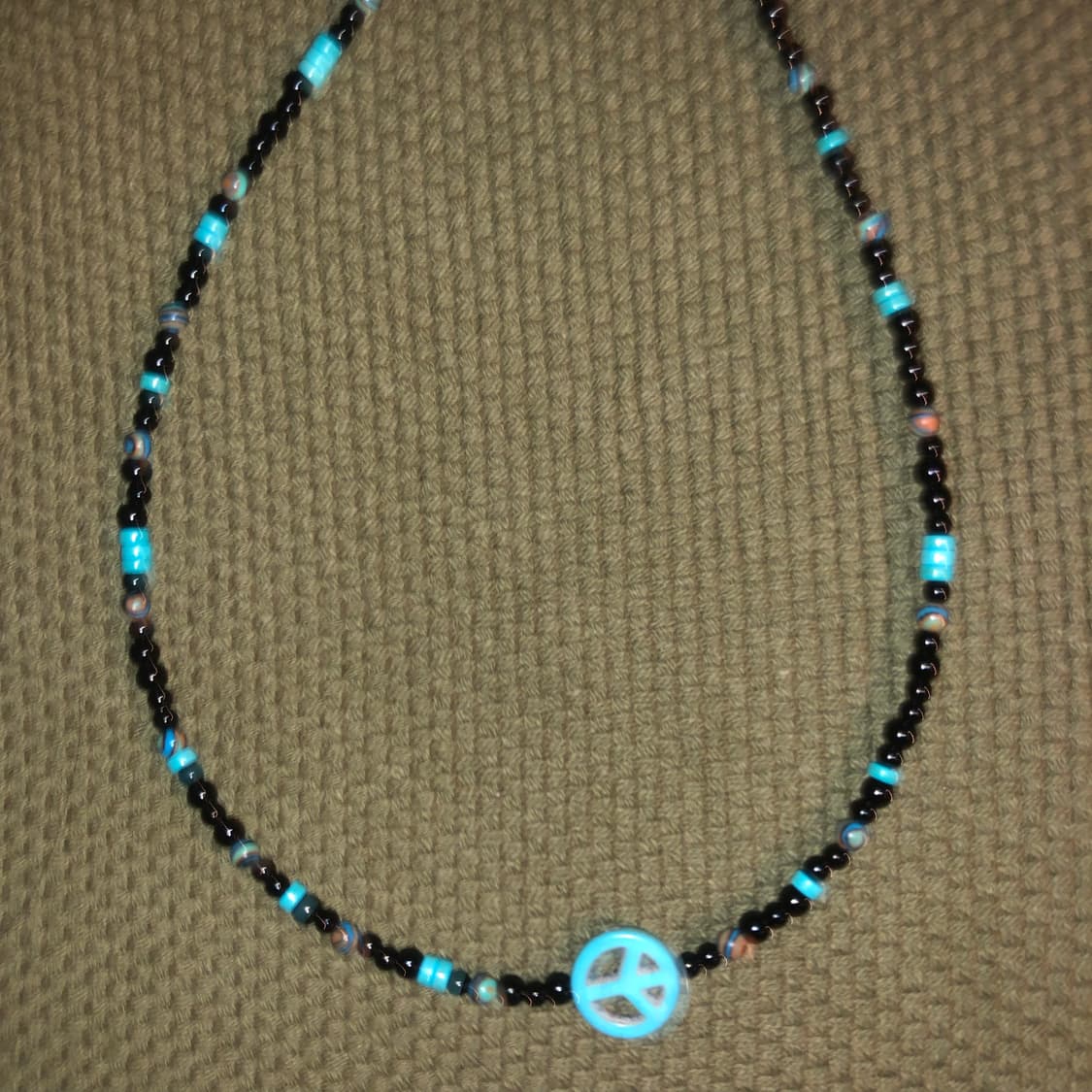 [hand made] 빈티지 블루 문양 팬던트 목걸이 상품이미지3