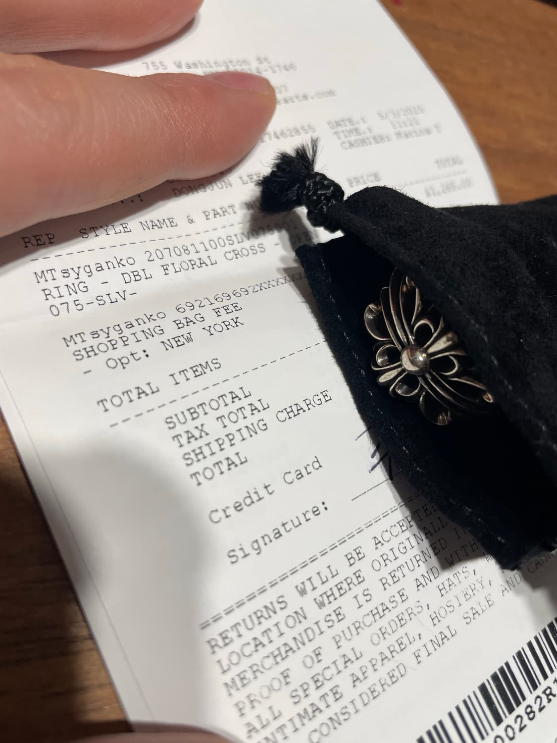 크롬하츠 더블 플로랄 링 us7.5 상품이미지2