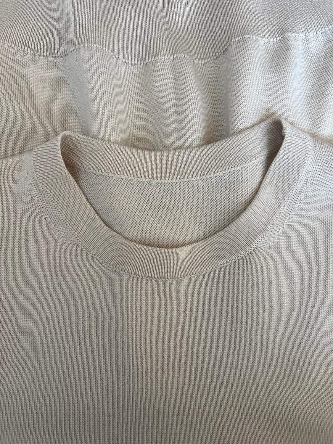 페세리코 여성 라이트베이지 울캐시미어니트 라운드니트 상품이미지5