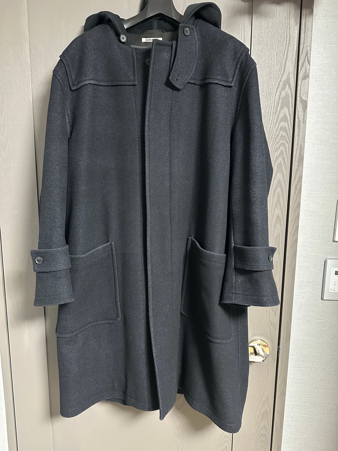 오라리 울 실크 멜튼 더플 코트 4 상품이미지3