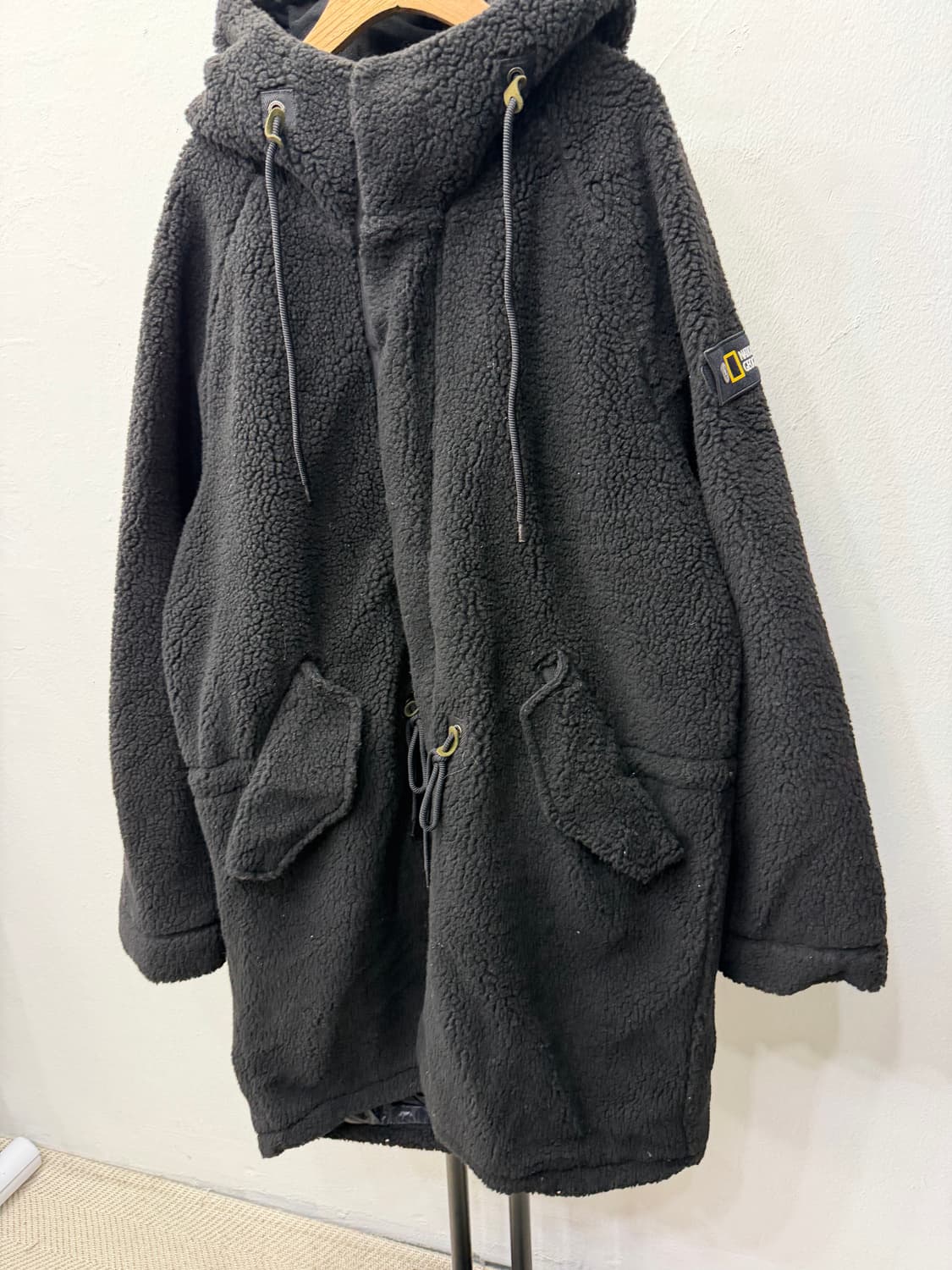 정품) 내셔널지오그래픽 남성 블랙 롱후리스 L 상품이미지3