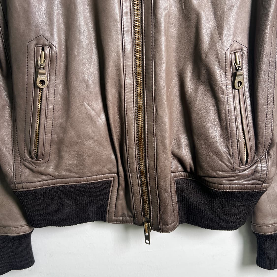어반리서치 딥브라운 양가죽 블루종 자켓 L 상품이미지5