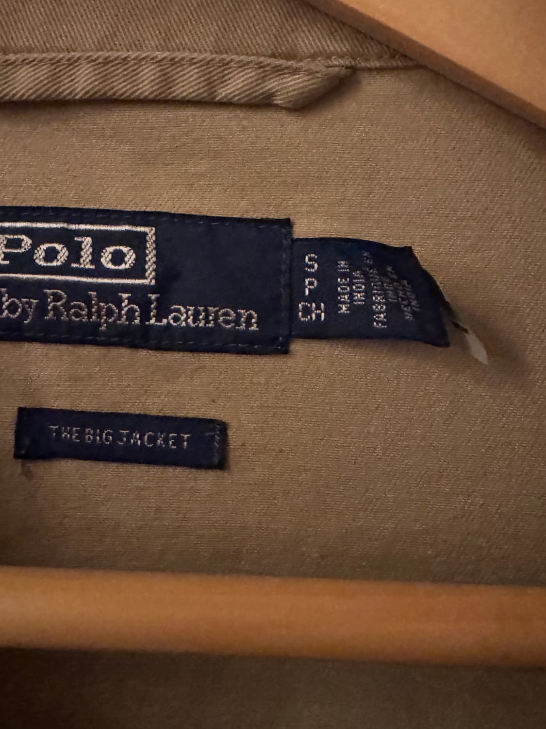 폴로 빅자켓 베이지 정품 s 상품이미지2