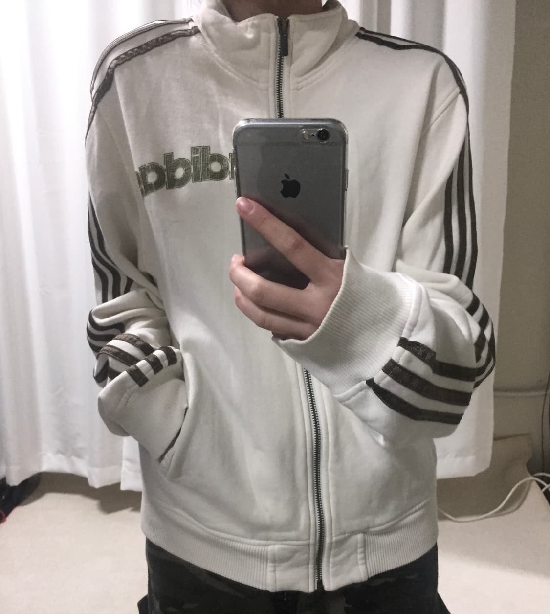 아디다스 화이트 크림 브라운 카키 져지 트랙탑 95 상품이미지1