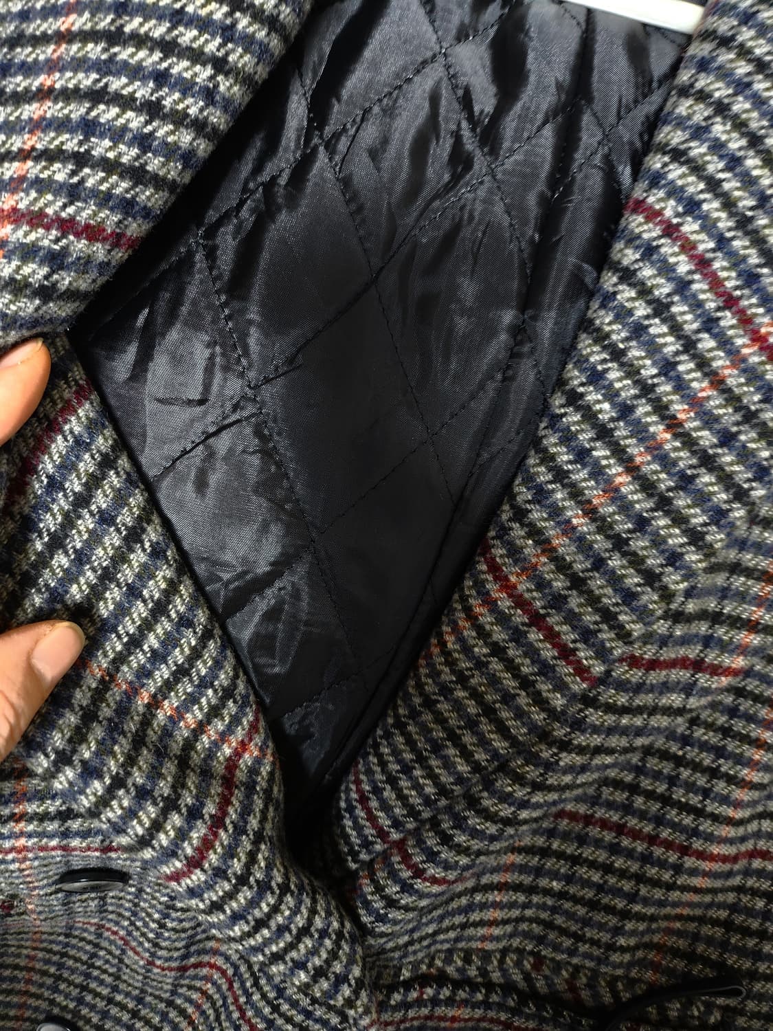 체크 누빔코트 상품이미지3