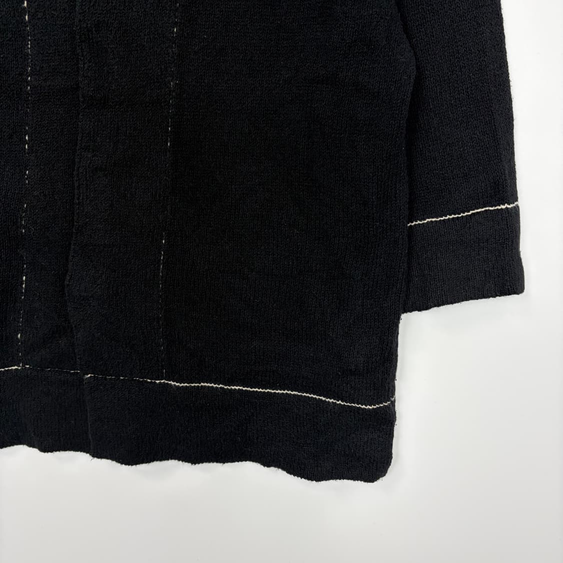 요지야마모토 패턴 반팔 니트 가디건 상품이미지6