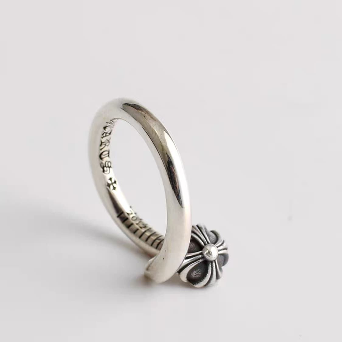 Oceanora S925 스털링 실버 라운드 네일 반지 상품이미지1