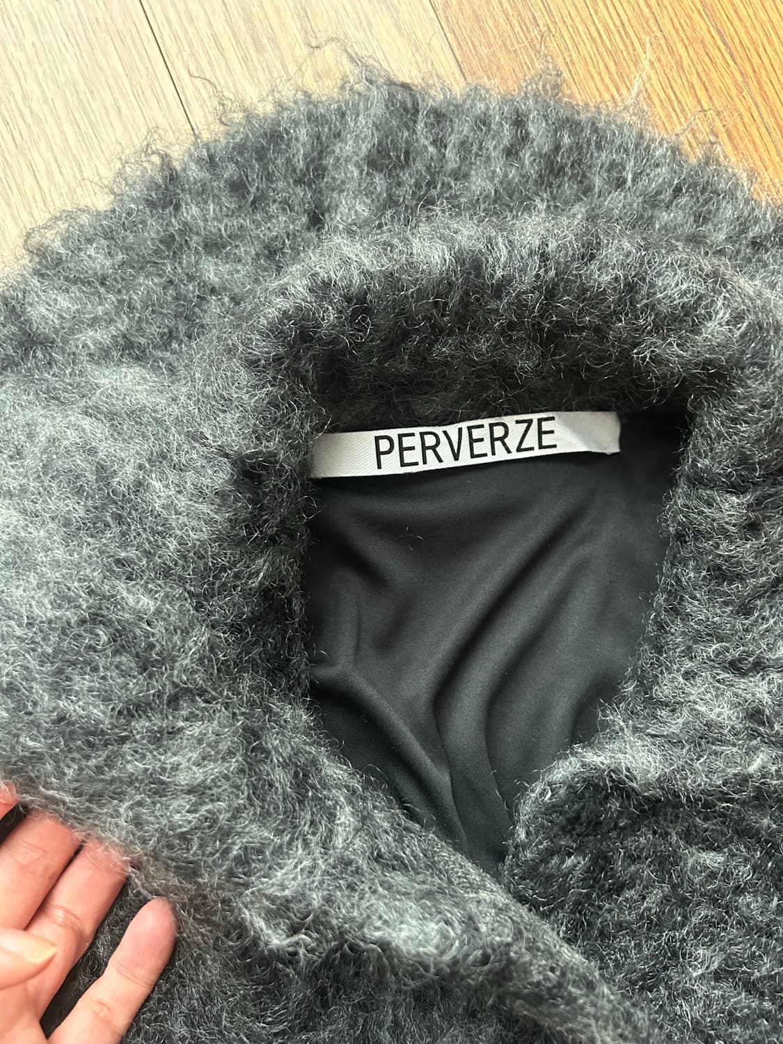 💕에크루💕퍼벌즈PERVERZE 모헤어 롱가디건 상품이미지2