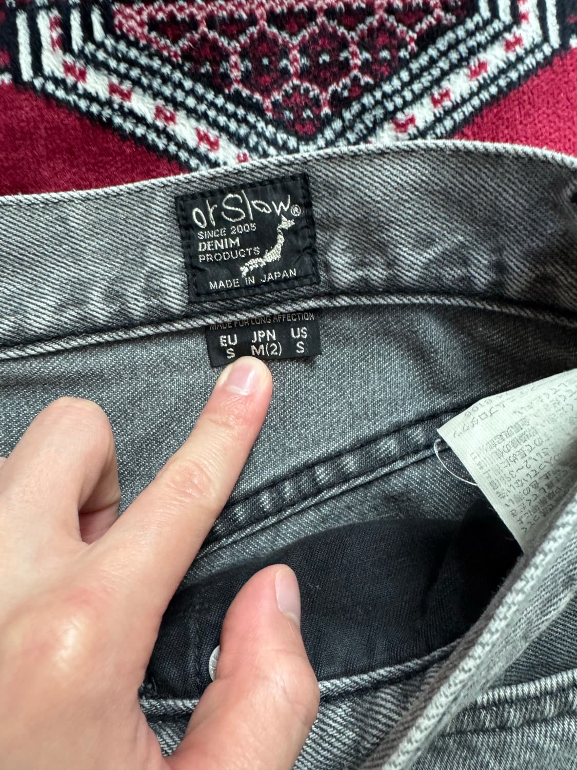 (2) 오어슬로우 orslow 105 블랙 스톤 데님팬츠 상품이미지3