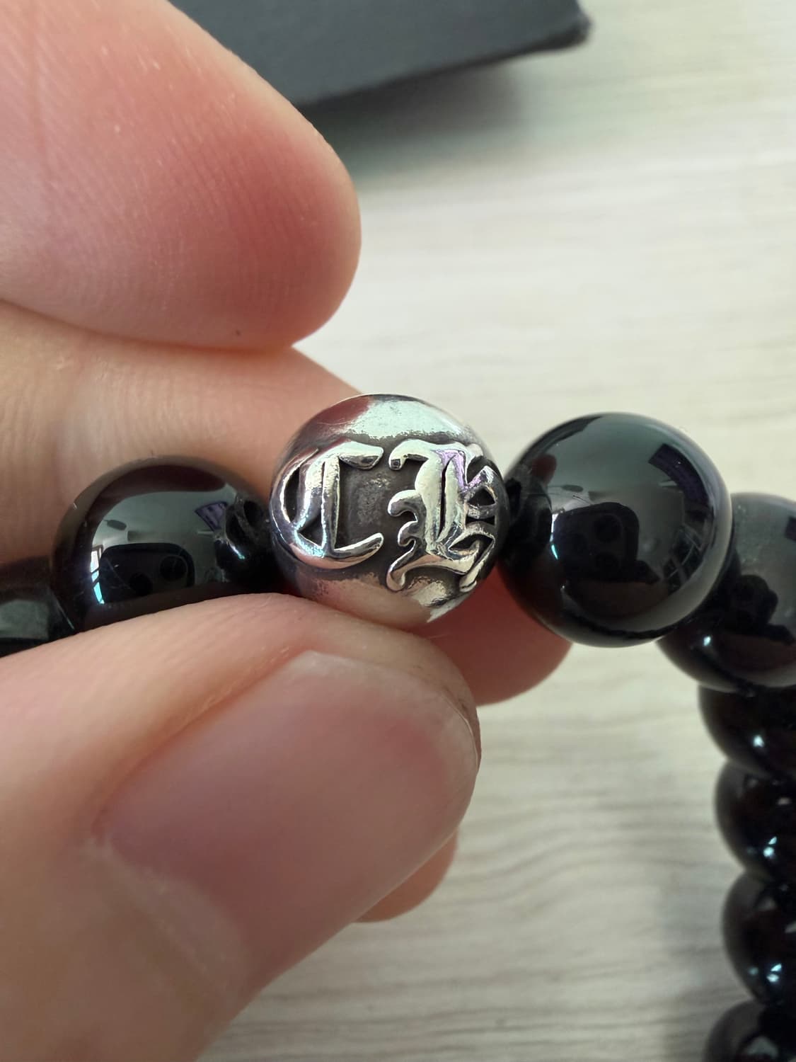 크롬하츠 포티 오닉스 비즈 팔찌 10mm 상품이미지3