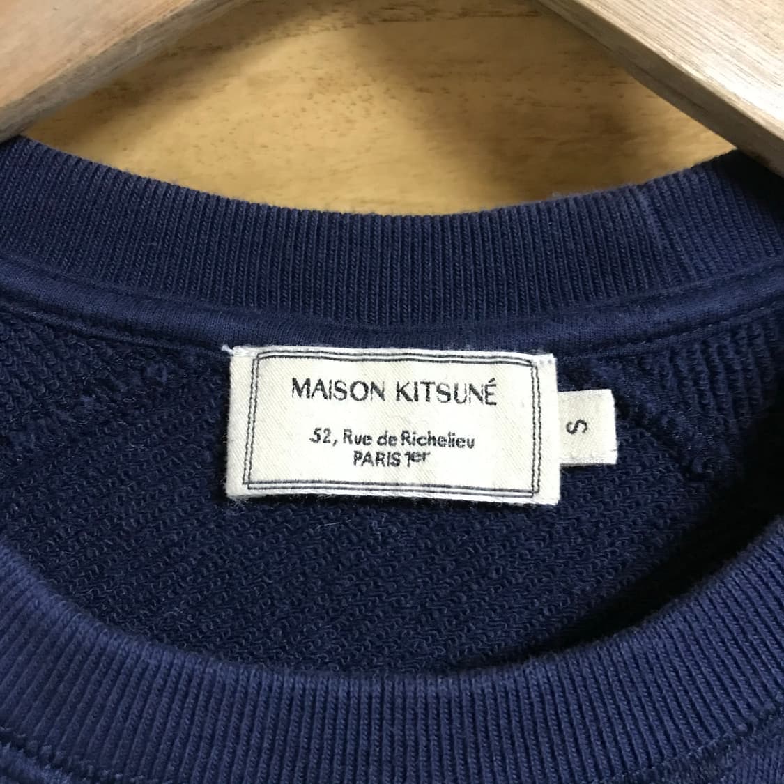 메종키츠네 국산 정품택 트리컬러 폭스 네이비 맨투맨 상품이미지3