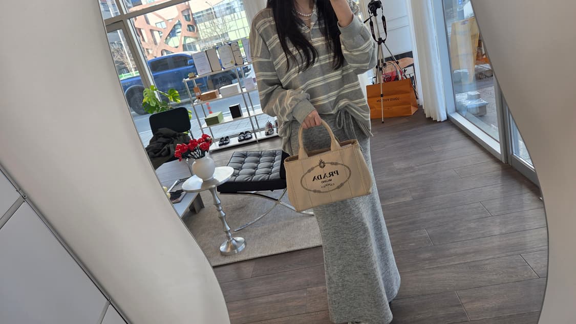 프라다 카나파 토트백 1BG439 베이지 상품이미지5