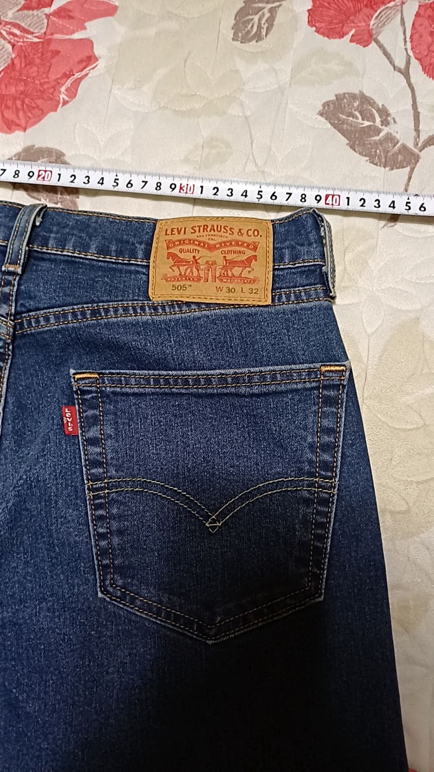 리바이스 505 미세한약기모 청바지 30인치 기장97 상품이미지8