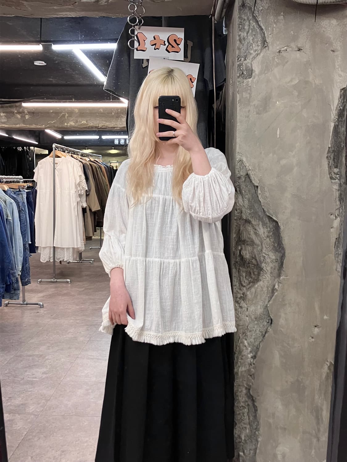 빈티지 레이스 블라우스 원피스 화이트 #csz4019 상품이미지2