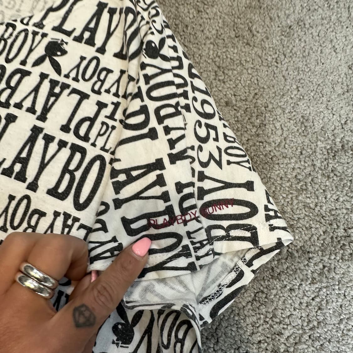 플레이보이 로고 패턴 반팔 슬리브리스L 상품이미지3