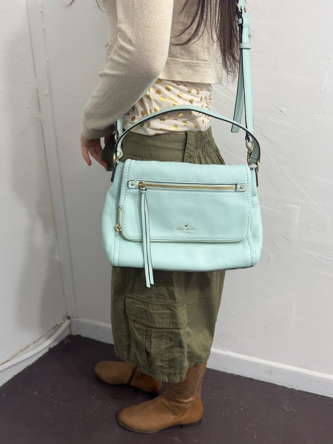 kate spade mint leather bag 상품이미지5