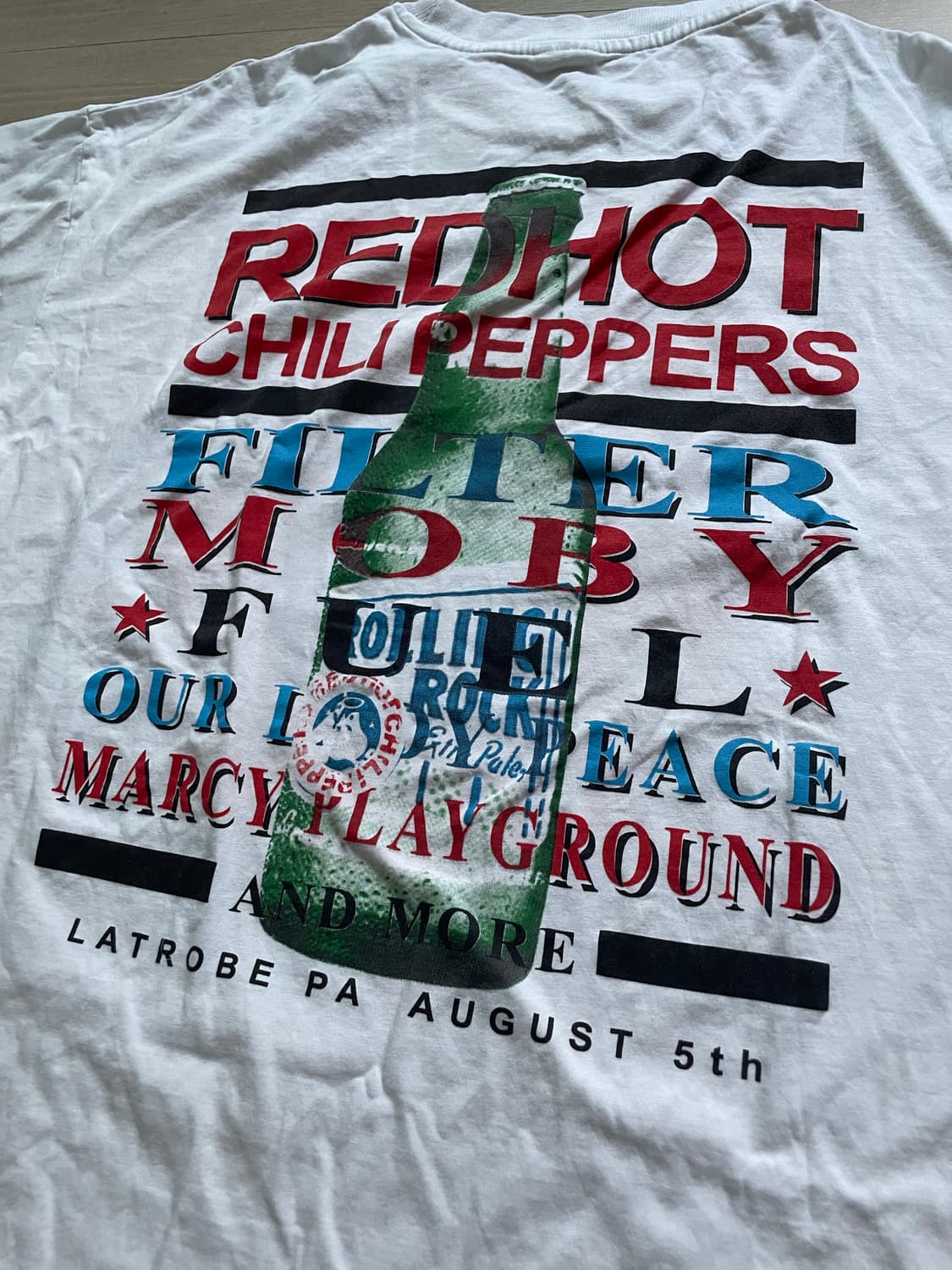 00s 레드 핫 칠리 페퍼스 RHCP 롤링 락 타운 페어 빈티지 티셔츠 상품이미지5