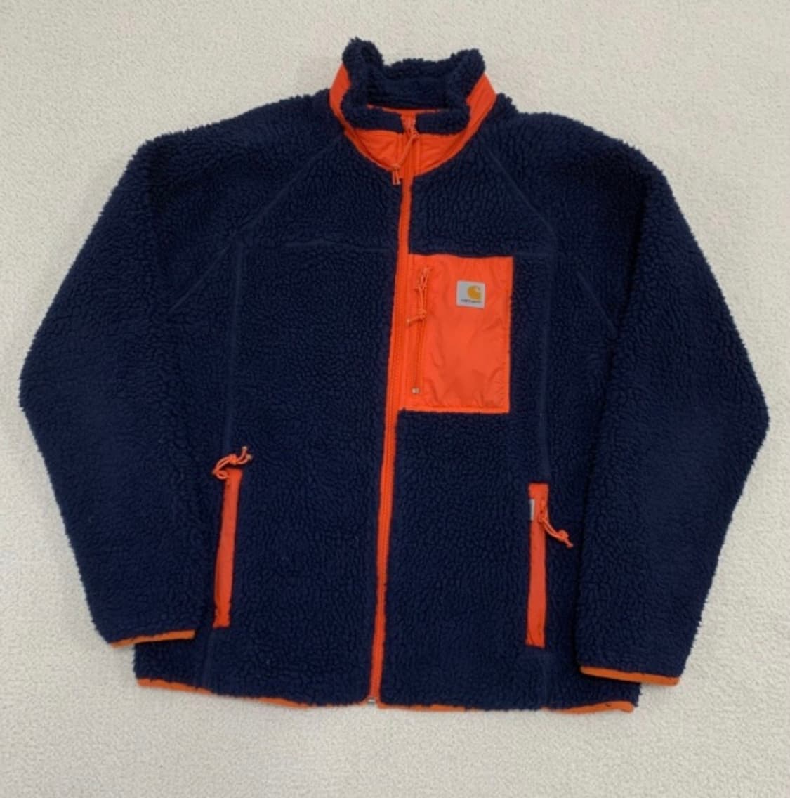 칼하트 후리스 자켓 네이비 남여공용 상품이미지1