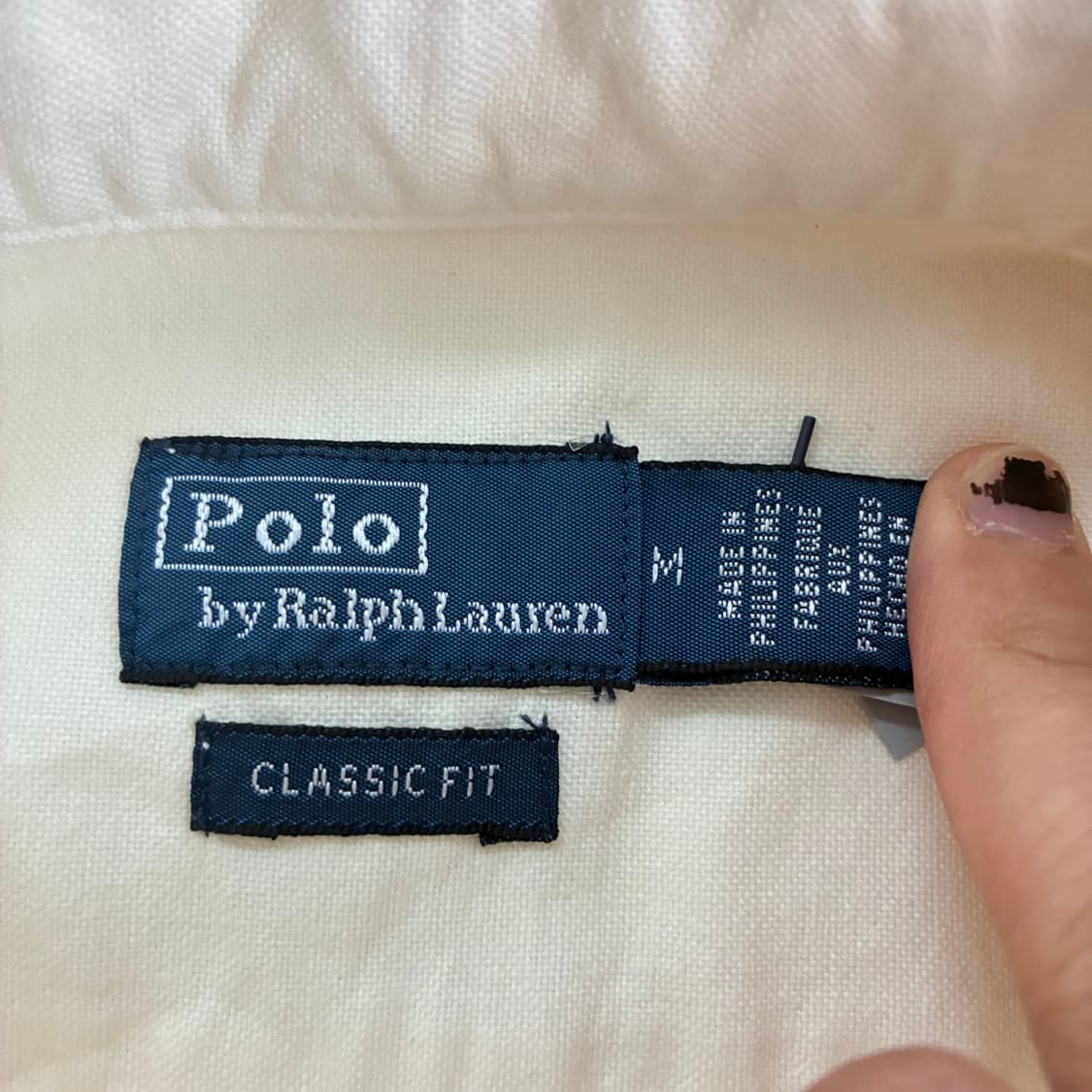 Polo  폴로 랄프로렌 Qr신형 크림 화이트 옥스포드 셔츠 (새상품) 상품이미지5