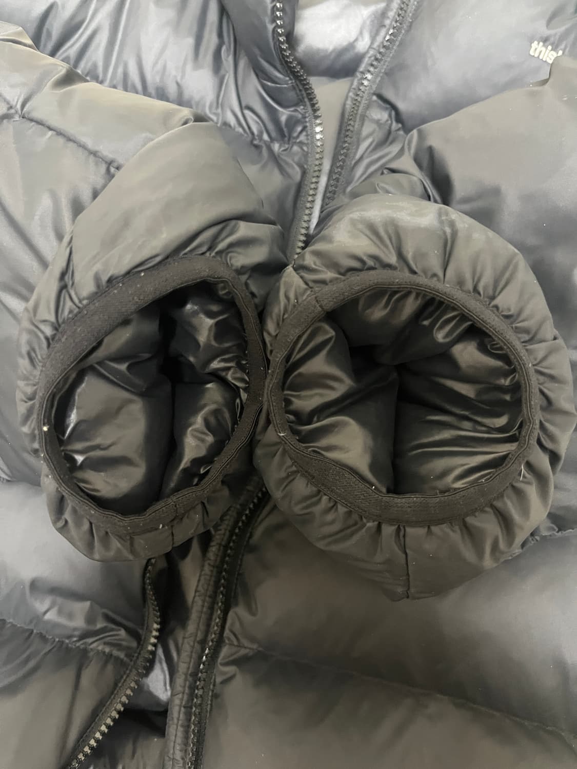 디스이즈네버댓 PERTEX T Down Jacket 퍼텍스 패딩 블랙 상품이미지5