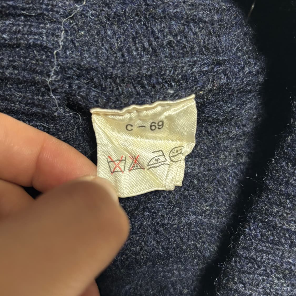 M 폴로랄프로렌 울 네이비 케이블 니트  상품이미지5