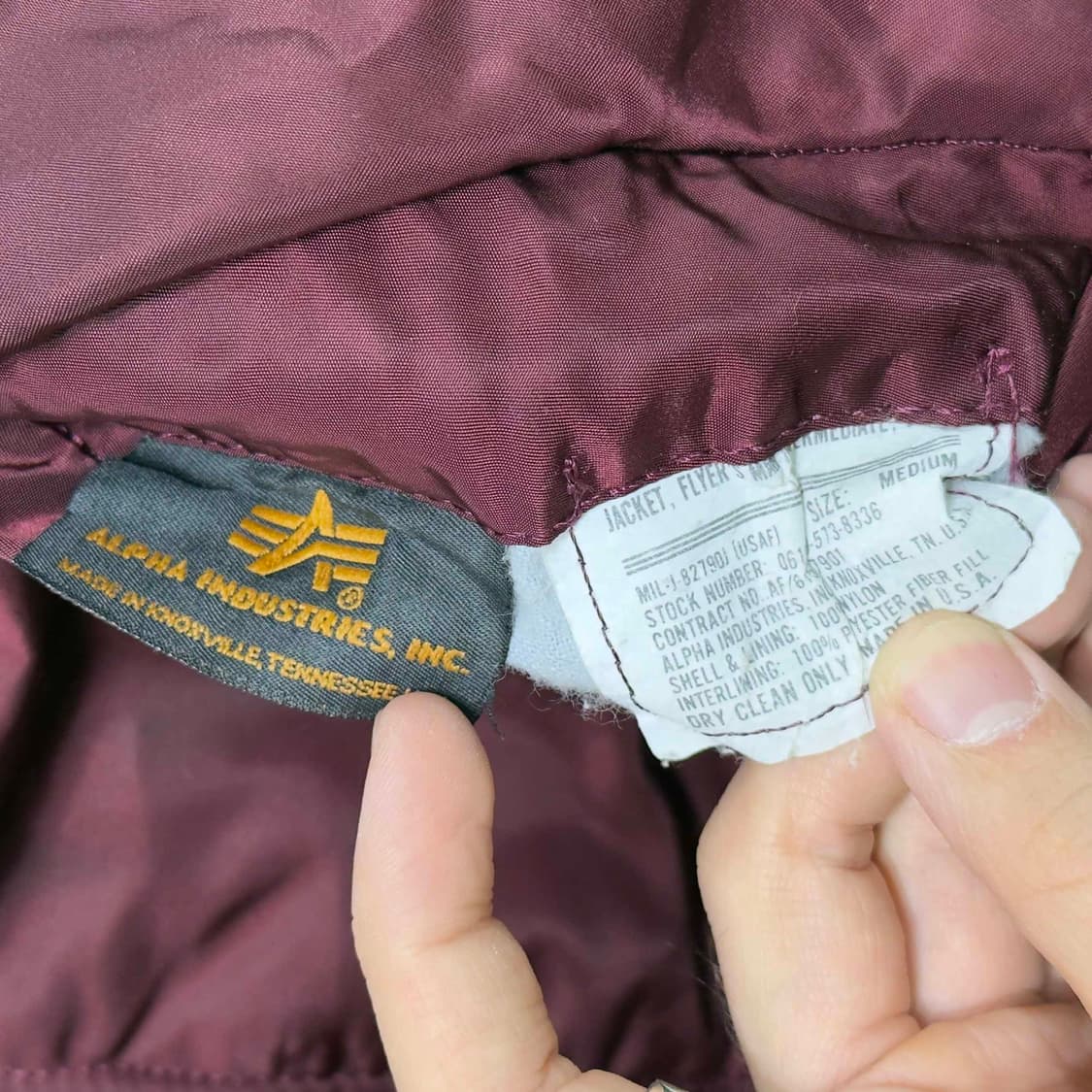 90s 알파인더스트리 MA-1 항공 점퍼 상품이미지5