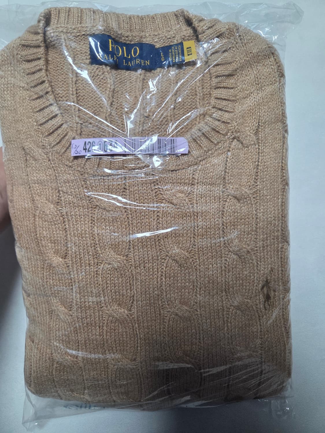 폴로 꽈배기 니트(L) 상품이미지1