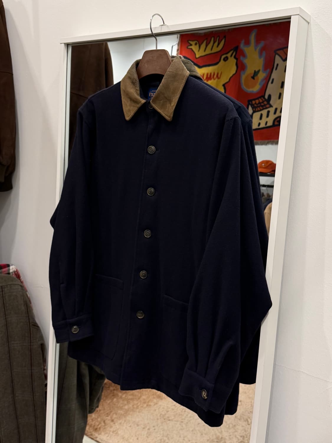 90-00s Pendleton 펜들턴 버진 울 하프 코트 상품이미지1