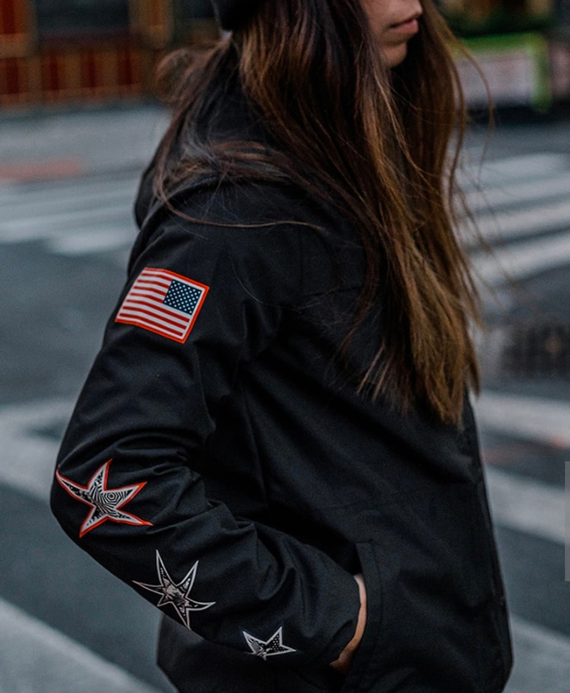 볼컴(VOLCOM) 21FW USA 와펜 자수 바람막이 자켓 M 상품이미지4