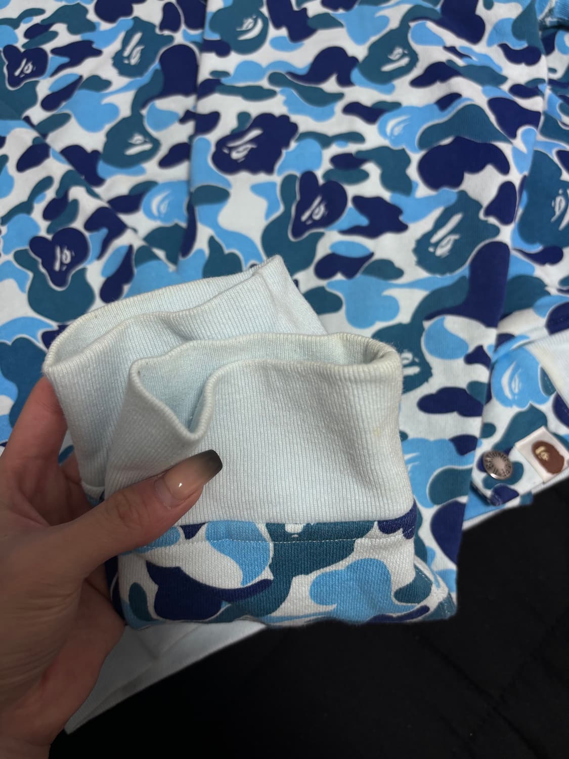 베이프 블루카모 블루종 자켓 M 상품이미지7