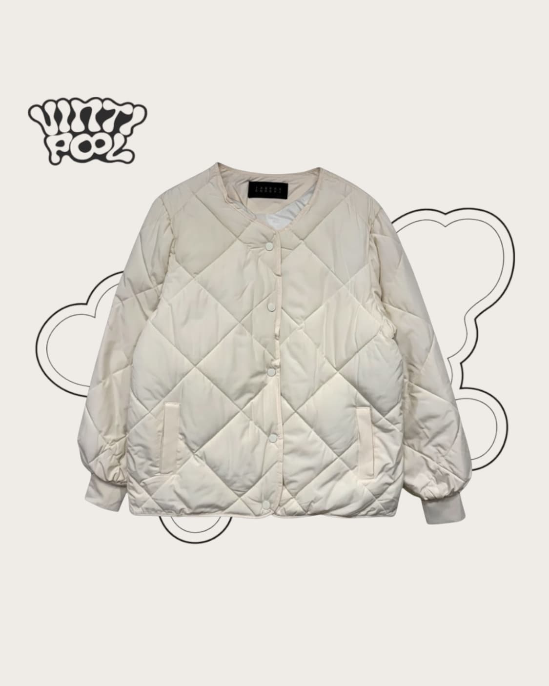 TANKUS 탱커스 아이보리 퀼팅 자켓 경량패딩 (W) 상품이미지1